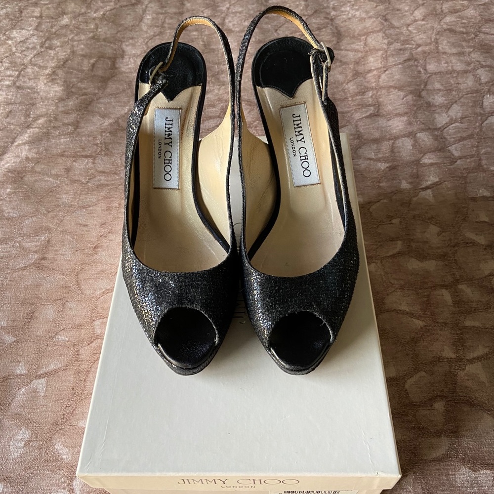 JIMMY CHOO “NOVA” SLING BACK HEELS